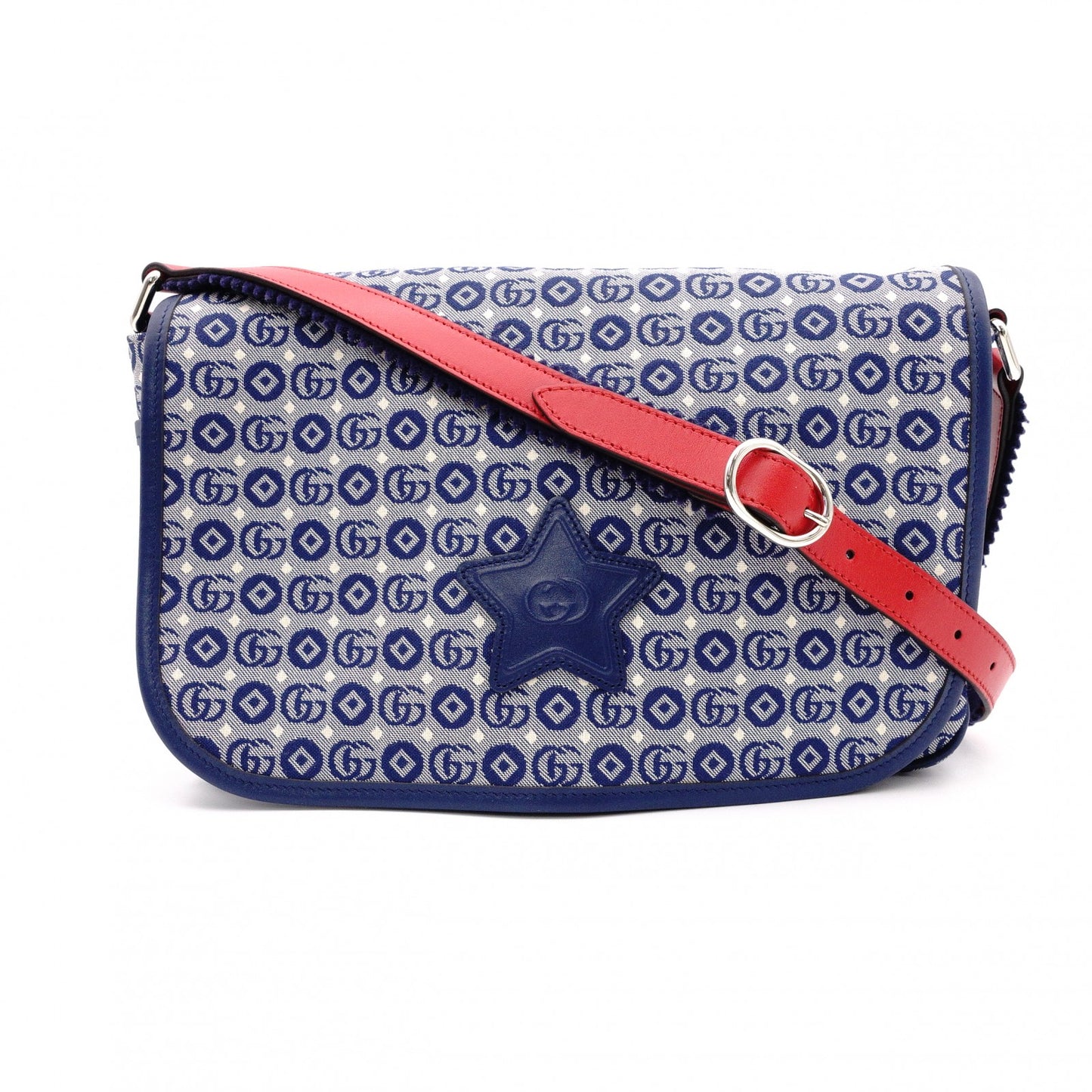 Unused, with tags: GUCCI Canvas Shoulder Bag, Blue