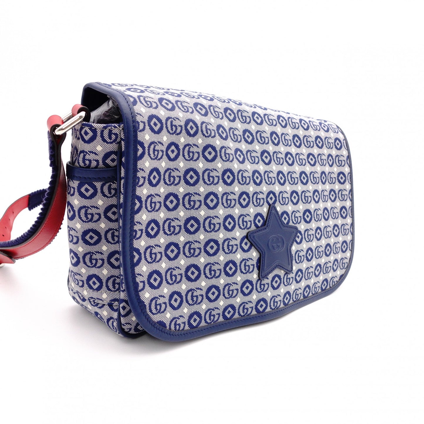 Unused, with tags: GUCCI Canvas Shoulder Bag, Blue