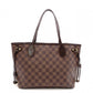 LOUIS VUITTON Neverfull PM Damier Ébène Tote Bag / PVC / Leather / Brown