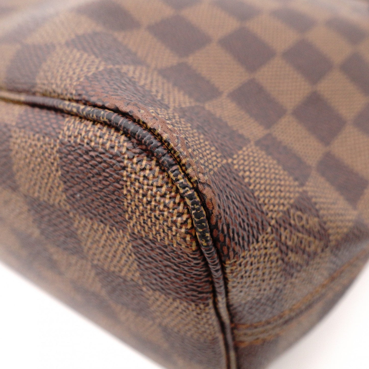 LOUIS VUITTON Neverfull PM Damier Ébène Tote Bag / PVC / Leather / Brown