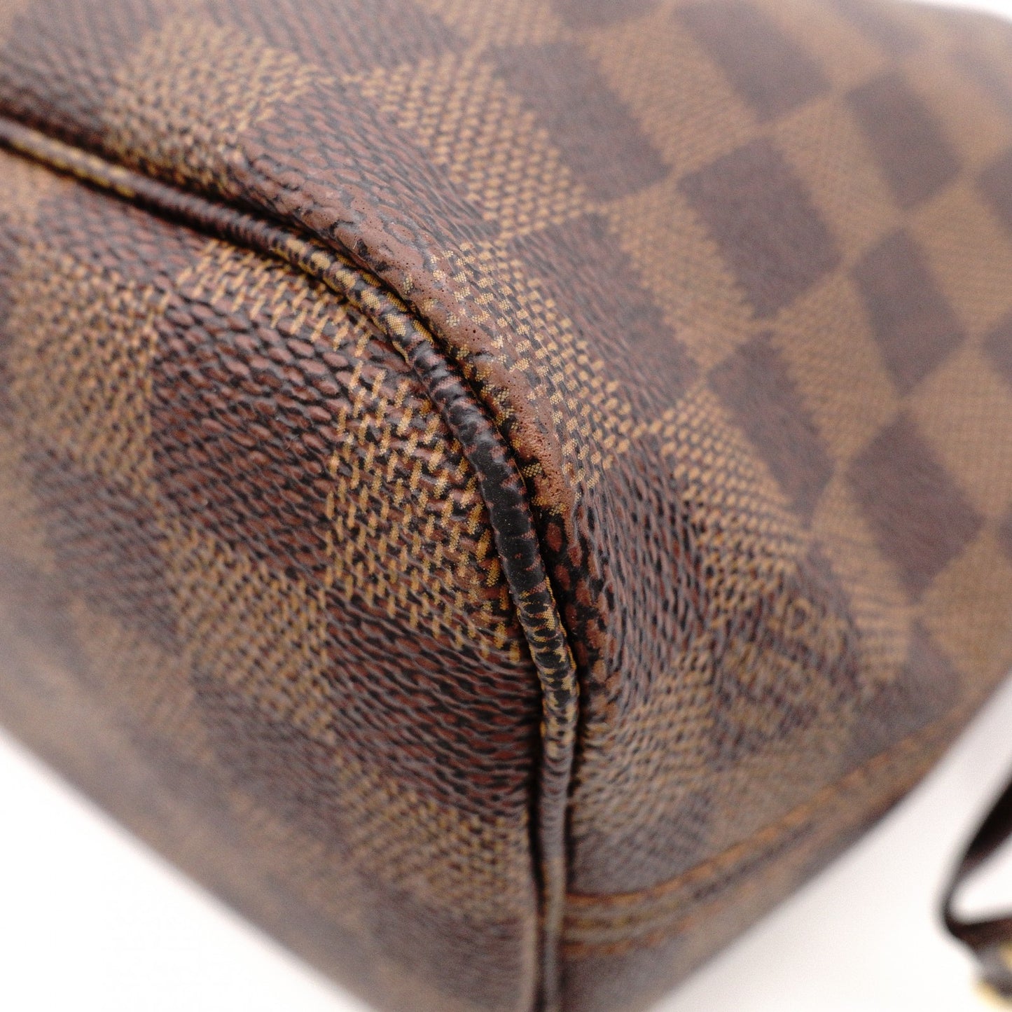 LOUIS VUITTON Neverfull PM Damier Ébène Tote Bag / PVC / Leather / Brown