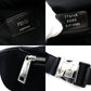 FENDI Zucca Embossed Body Bag Black Waist Bag Black Canvas Silver Hardware FF Logo Men's 7-12-846