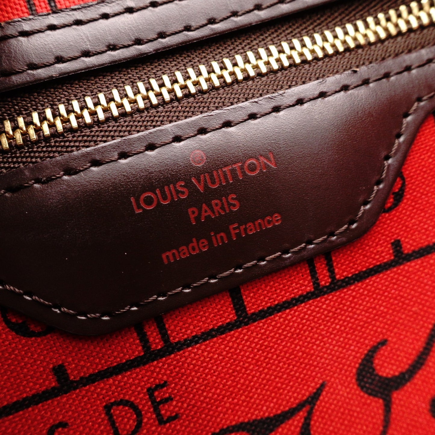 LOUIS VUITTON Neverfull PM Damier Ébène Tote Bag / PVC / Leather / Brown