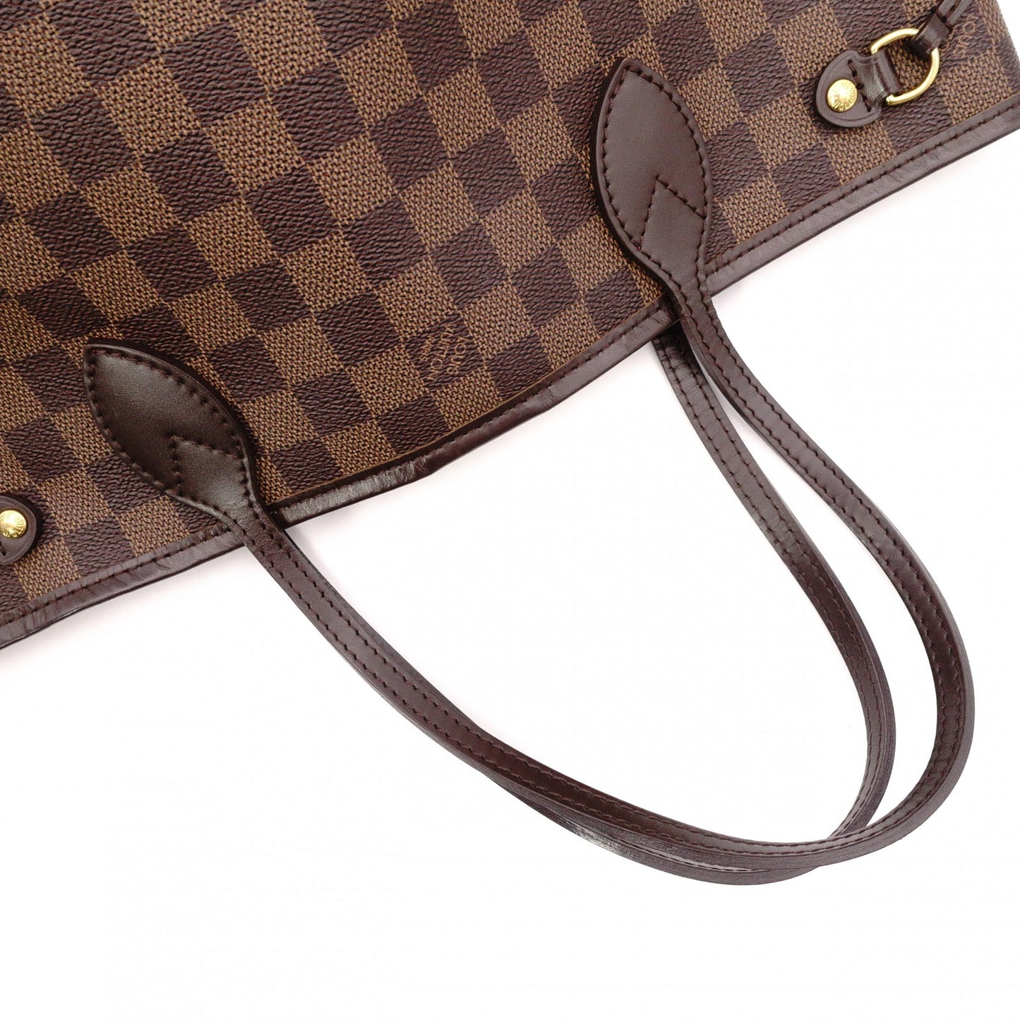 LOUIS VUITTON Neverfull PM Damier Ébène Tote Bag / PVC / Leather / Brown
