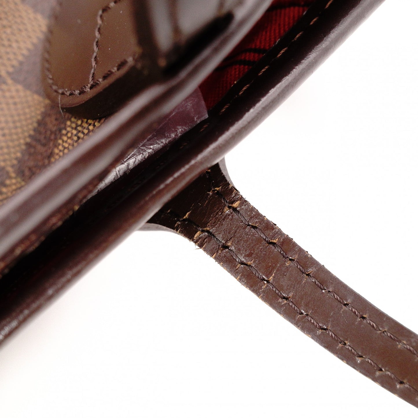 LOUIS VUITTON Neverfull PM Damier Ébène Tote Bag / PVC / Leather / Brown