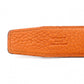 HERMES Constance Belt, Leather, Black and Orange, with “L” stamp, silver hardware