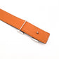 HERMES Constance Belt, Leather, Black and Orange, with “L” stamp, silver hardware