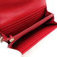 CHANEL Mademoiselle Vintage Long Wallet Matelassé Flap Long Wallet Red Leather Red Wallet R801026