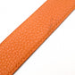 HERMES Constance Belt, Leather, Black and Orange, with “L” stamp, silver hardware