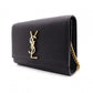 YVES SAINT LAURENT Medium Grained Poodle Kate Shoulder Bag, Leather, Black
