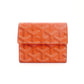 GOYARD Marinié Bifold Wallet Orange Leather Coin Case Mini Wallet Logo 7-8-304