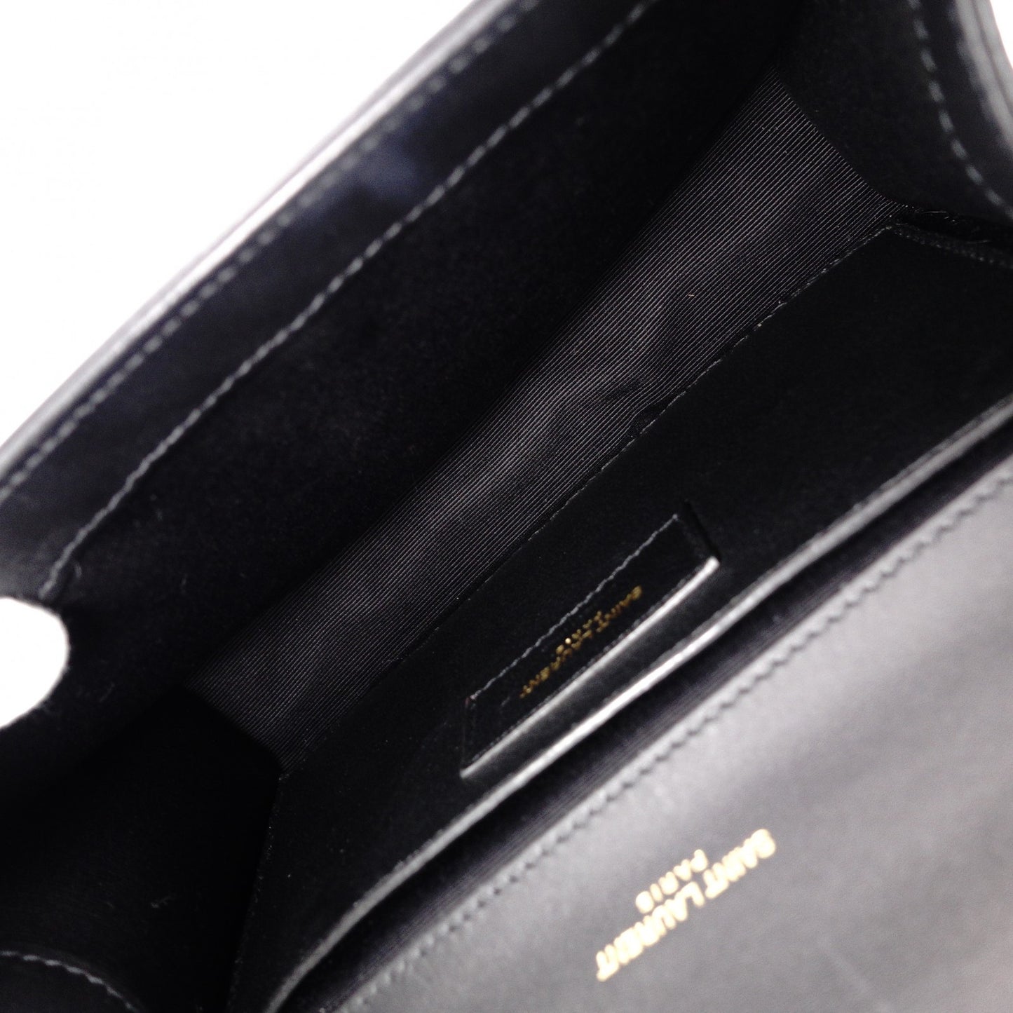 YVES SAINT LAURENT Medium Grained Poodle Kate Shoulder Bag, Leather, Black