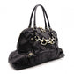 GUCCI Horsebit Shoulder Bag, Leather, Black, Gold Hardware, Tote Bag