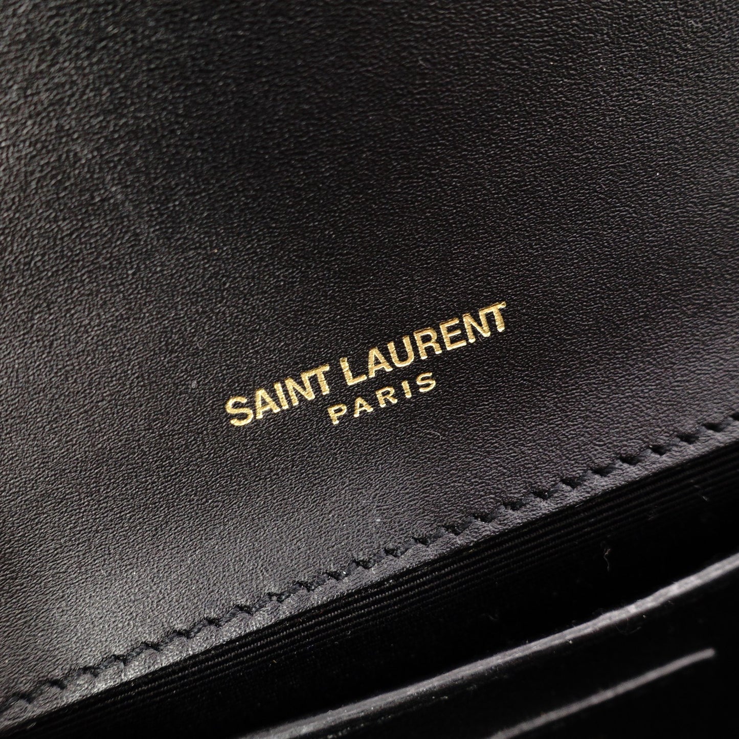 YVES SAINT LAURENT Medium Grained Poodle Kate Shoulder Bag, Leather, Black