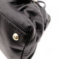 GUCCI Horsebit Shoulder Bag, Leather, Black, Gold Hardware, Tote Bag