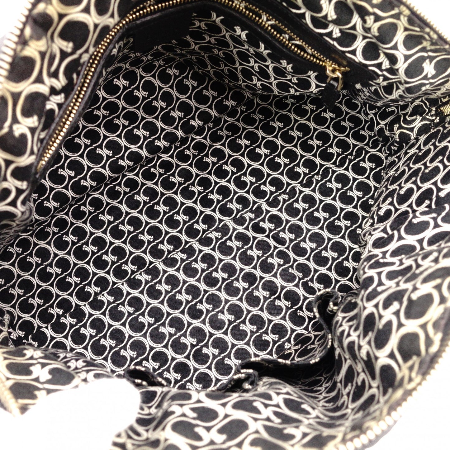 GUCCI Horsebit Shoulder Bag, Leather, Black, Gold Hardware, Tote Bag