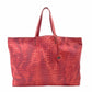 Bottega Veneta Intrecciolusion Tote Bag Red Shoulder Nylon × Leather 7-11-192
