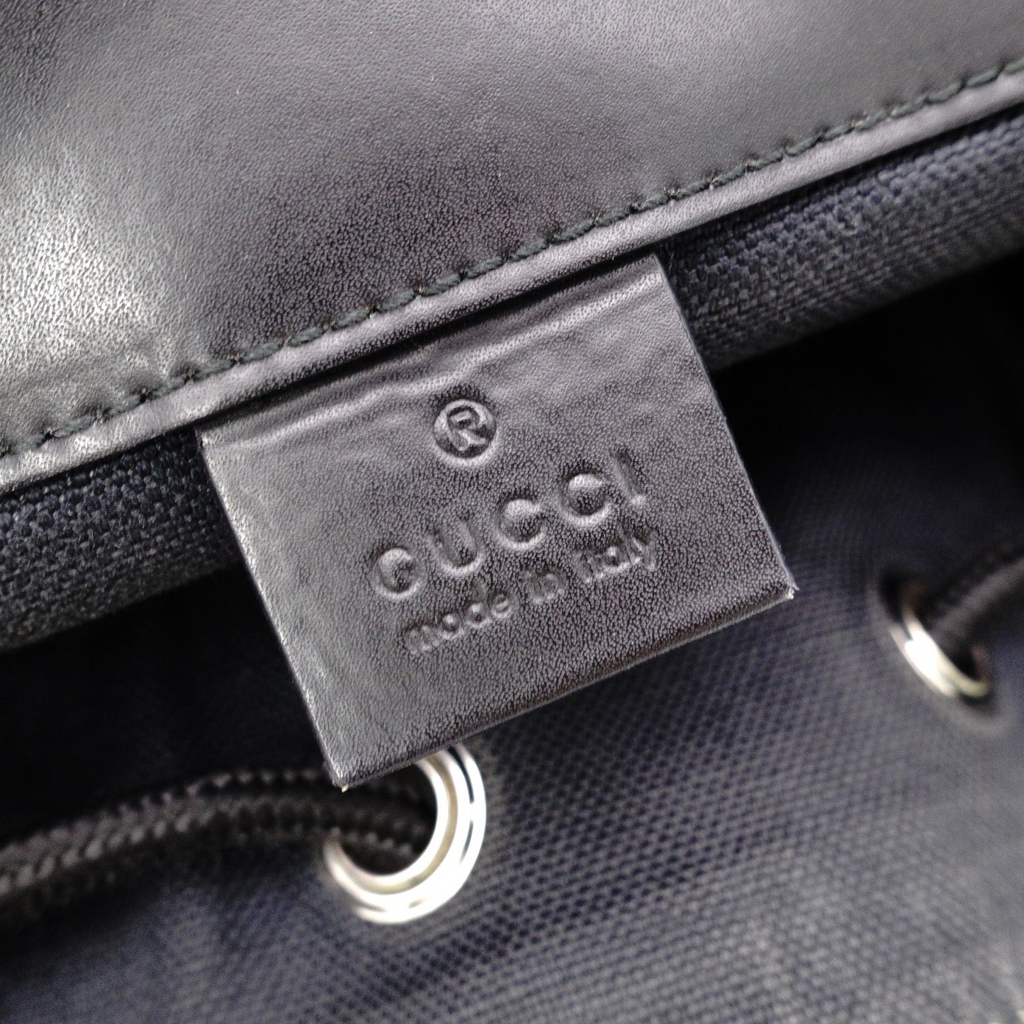 GUCCI GG Supreme Backpack, PVC, Grey, Men’s Backpack 495563