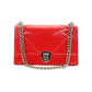 DIOR Diorama Chain Shoulder Bag Red Patent Leather Crossbody 7-9-026