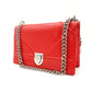 DIOR Diorama Chain Shoulder Bag Red Patent Leather Crossbody 7-9-026
