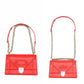 DIOR Diorama Chain Shoulder Bag Red Patent Leather Crossbody 7-9-026
