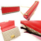 GUCCI Padlock GG Supreme Chain Shoulder Bag Beige × Pink × Red PVC Leather Crossbody R801097