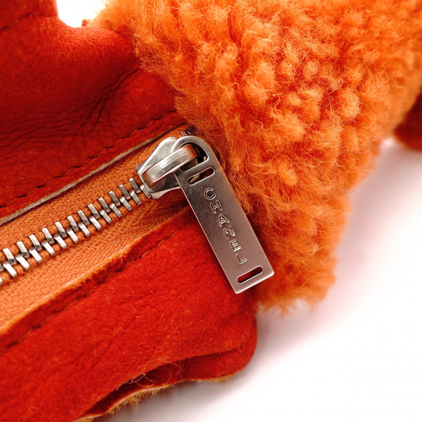 CHANEL Shoulder Bag, Mouton, Orange Leather, Coco Logo