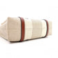 Chloe Woody Medium Tote Shoulder Bag, Cotton/Leather, Beige