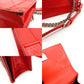 DIOR Diorama Chain Shoulder Bag Red Patent Leather Crossbody 7-9-026