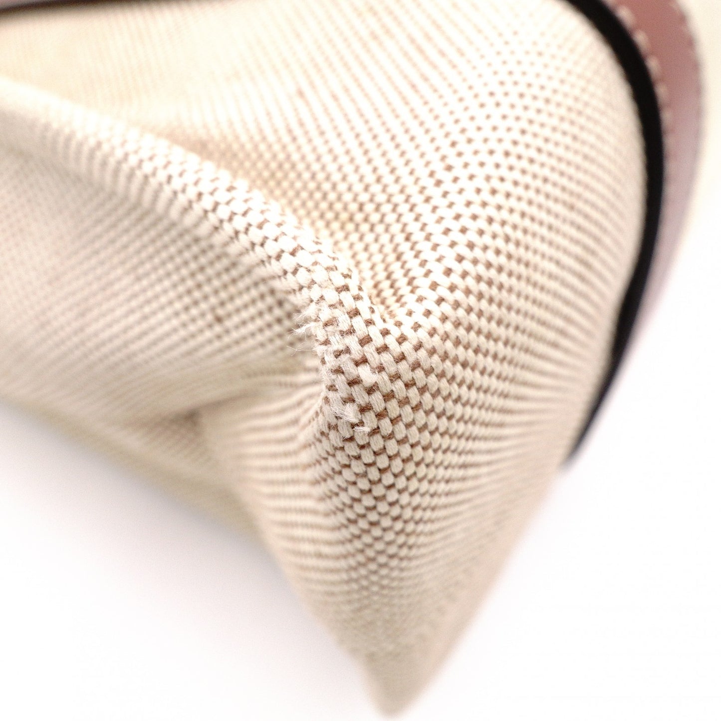 Chloe Woody Medium Tote Shoulder Bag, Cotton/Leather, Beige