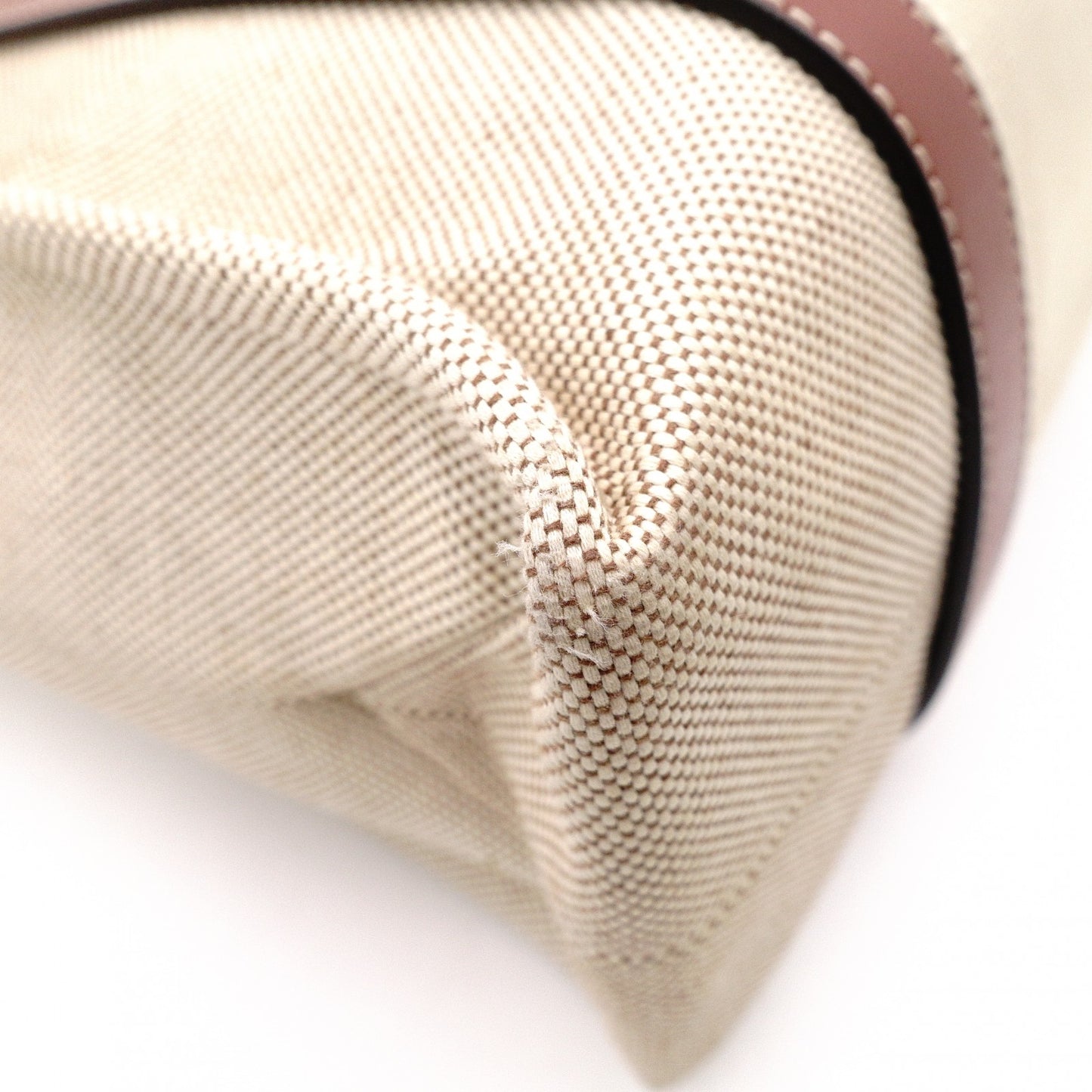 Chloe Woody Medium Tote Shoulder Bag, Cotton/Leather, Beige