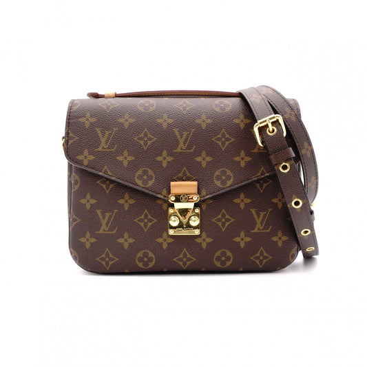 LOUIS VUITTON Metis MM Monogram Canvas Handbag, PVC/Leather, Brown, 2-Way