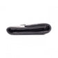 CHANEL Lambskin Matelassé Flap Long Wallet, Leather, Black, with Silver Hardware