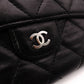 CHANEL Lambskin Matelassé Flap Long Wallet, Leather, Black, with Silver Hardware