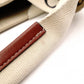 Chloe Woody Medium Tote Shoulder Bag, Cotton/Leather, Beige