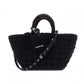 BALENCIAGA Bistro XS Handbag, Cotton, Black, 2-way crossbody