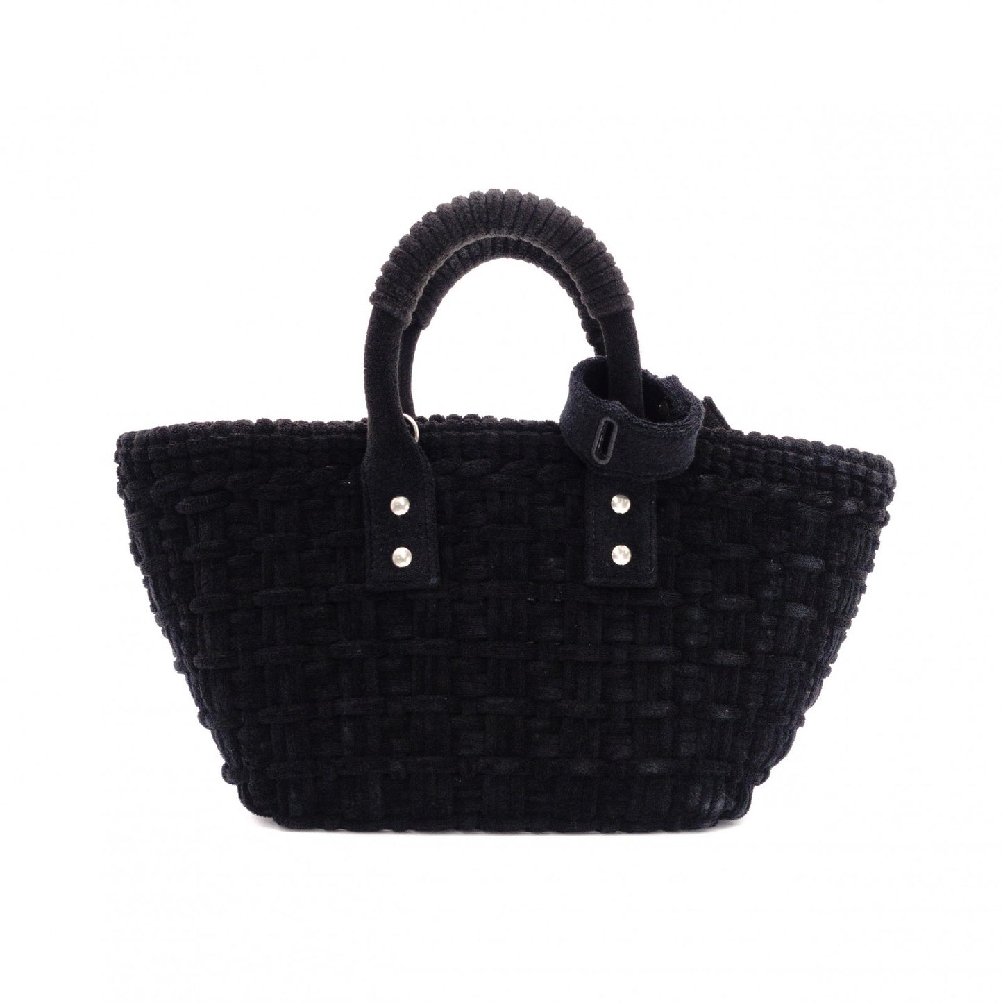 BALENCIAGA Bistro XS Handbag, Cotton, Black, 2-way crossbody
