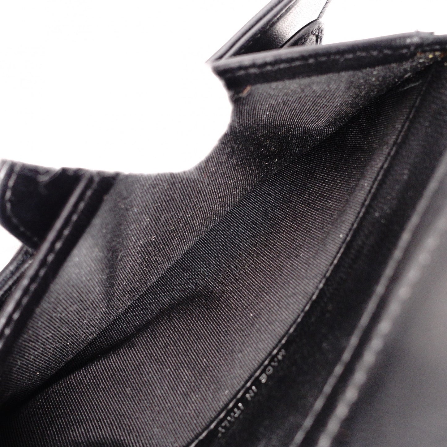 CHANEL Lambskin Matelassé Flap Long Wallet, Leather, Black, with Silver Hardware