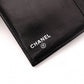CHANEL Lambskin Matelassé Flap Long Wallet, Leather, Black, with Silver Hardware