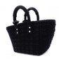 BALENCIAGA Bistro XS Handbag, Cotton, Black, 2-way crossbody