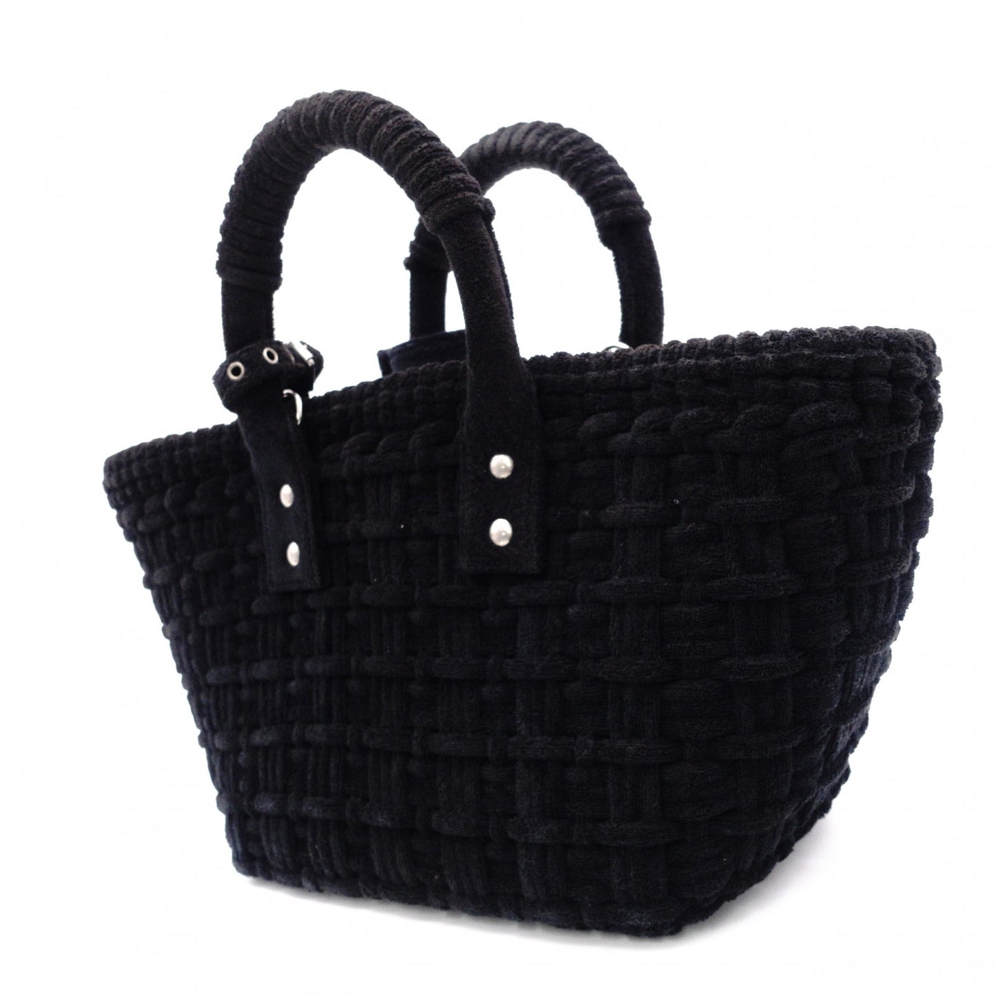 BALENCIAGA Bistro XS Handbag, Cotton, Black, 2-way crossbody