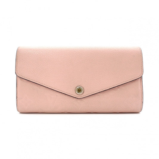 LOUIS VUITTON Monogram Empreinte Sara Wallet in Pink