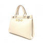 GUCCI Zumi Handbag, Leather, Beige, Silver, Gold Hardware, Logo