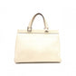 GUCCI Zumi Handbag, Leather, Beige, Silver, Gold Hardware, Logo