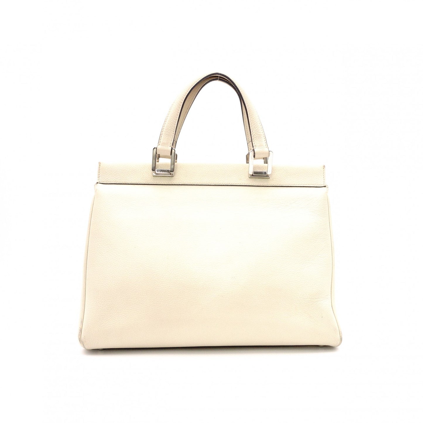 GUCCI Zumi Handbag, Leather, Beige, Silver, Gold Hardware, Logo