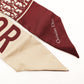 Christian Dior Mitzah Scarf Bordeaux × Beige 100% Silk Twilly 7-11-217