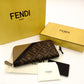 FENDI Zucca Long Wallet Black × Brown Men's Wallet Round Zipper 7-12-914