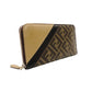 FENDI Zucca Long Wallet Black × Brown Men's Wallet Round Zipper 7-12-914