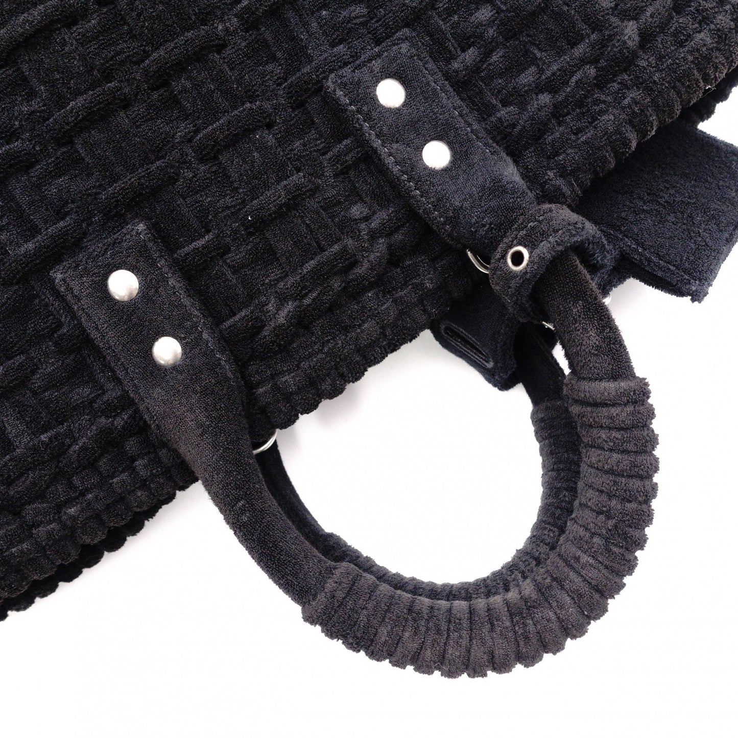 BALENCIAGA Bistro XS Handbag, Cotton, Black, 2-way crossbody