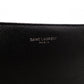 SAINT LAURENT Long Wallet, Leather, Black, Silver Hardware